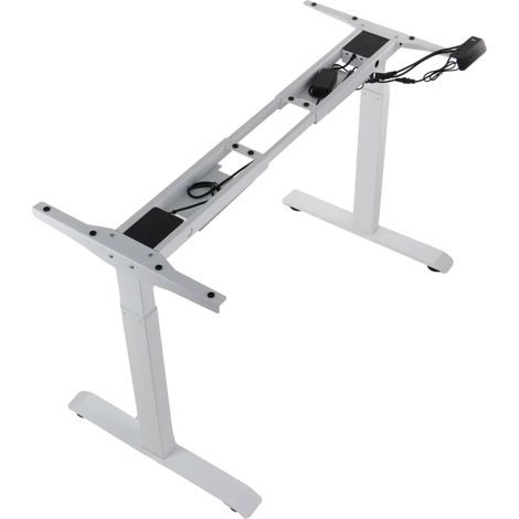 Struttura scrivania (tavolo) in metallo con regolazione elettrica dell'altezza, elettrica PRATO 04-2T/W BIANCO (1/5)