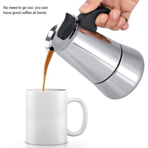 Caffettiera Moka portatile, macchina per espresso Moka per uso domestico o in ufficio (100 ml) (1/4)
