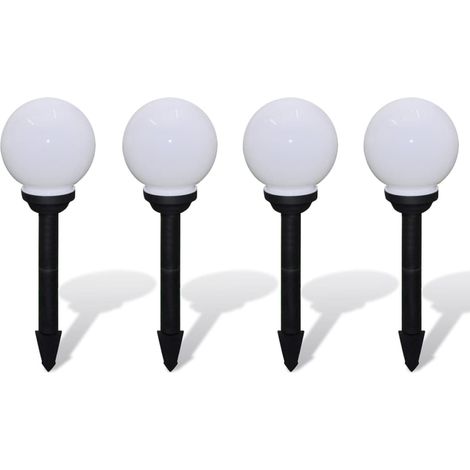 vidaXL Outdoor Pathway Lamps 4 pcs LED 15 cm with Ground Spike
