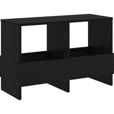 Maison Exclusive - Scaffale per riviste Rovere Nero 68,5 x 30 x 45 cm