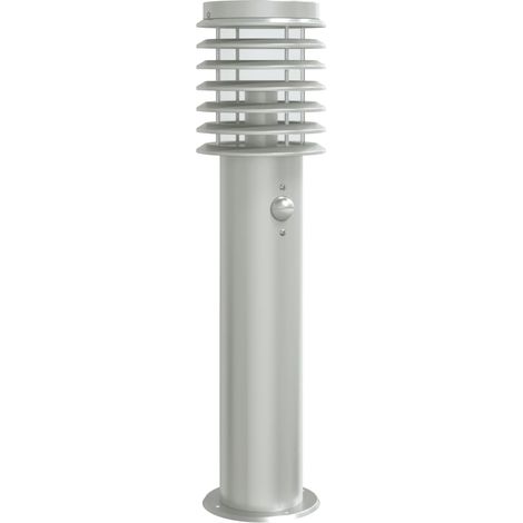 Lampada da terra per esterni con sensore argento in acciaio inox Silver 020042526