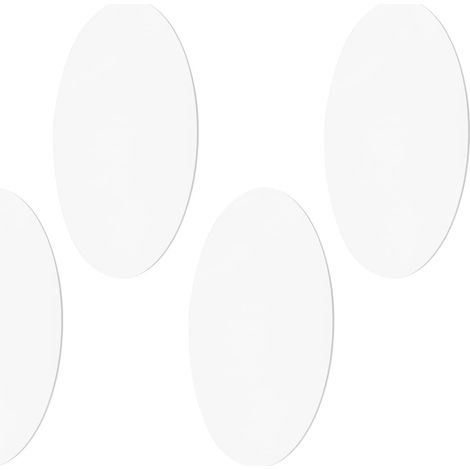 4 pezzi Vassoio rotondo in acrilico con specchio 15 cm argento per (1/5)