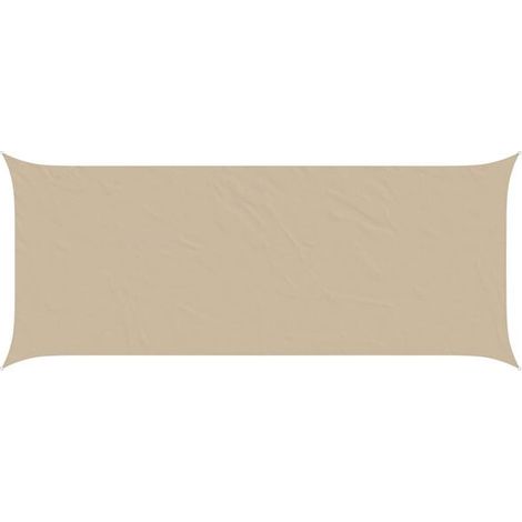 Voile d'ombrage beige, 6 x 2,5 mètres, 100 % polyester Oxford (1/5)
