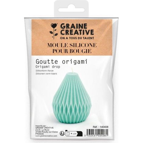 MOULE BOUGIE SILICONE -GOUTTE ORIGAMI