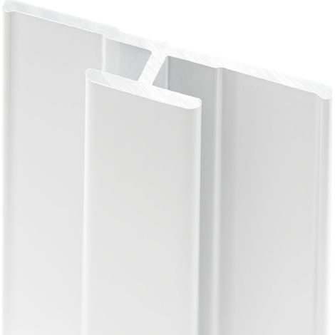 Profilé de jonction pour panneau mural de douche, DécoDesign, Schulte, Blanc, 255 cm