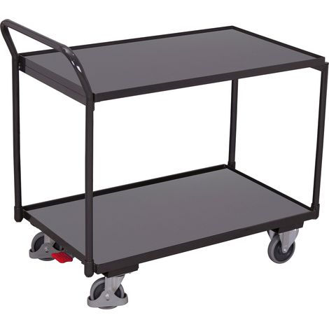 VarioFit Tischwagen mit 2 Ladeflächen RAL 7016