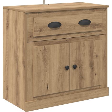 Maison Exclusive - Alacena con cajón Roble artesanal 70 x 35,5 x