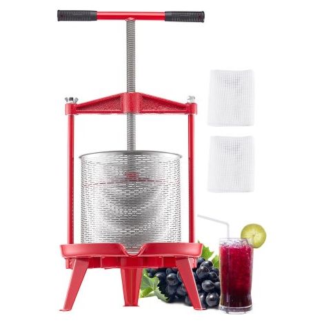 Pressoir à Fruits Manuel 14 L Presse à Vin Panier en Acier (1/5)