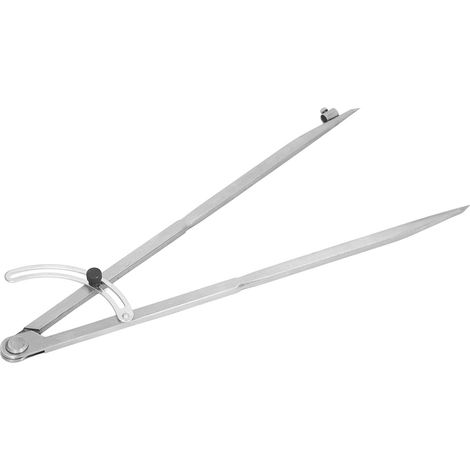 Compas à pointes biseautées de 400 mm en acier au carbone avec porte-crayon pour menuisier et travail du cuir (1/5)