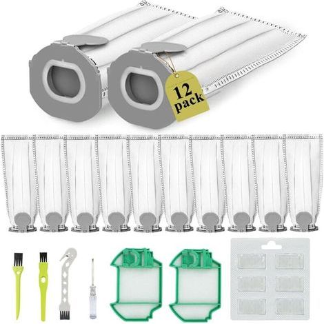 Kit De 12 Sacs Aspirateur Avec 2 Filtres 3 Brosses 1 Tournevis Et 6 Parfums Pour Nettoyeur (1/4)