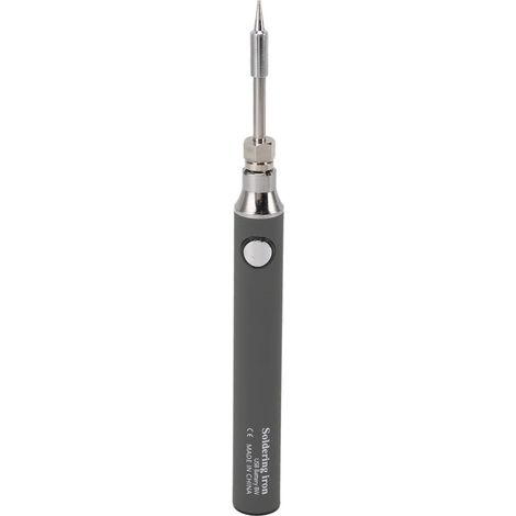 Kit de fer à souder sans fil, stylo de soudage électronique rechargeable par USB, température réglable, outil de soudage à chauffage rapide pour le bricolage de fils (gris) (1/5)