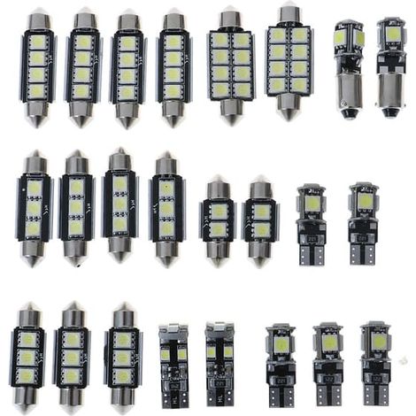 Ecleanfy - 23 éclairages LED Canbus pour intérieur de voiture - Parfaits (1/5)