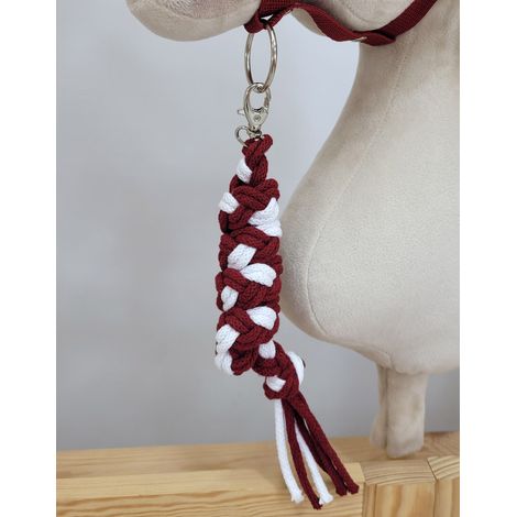 Cuerda de plomo para caballito de juguete - Blanco y burdeos (1/2)