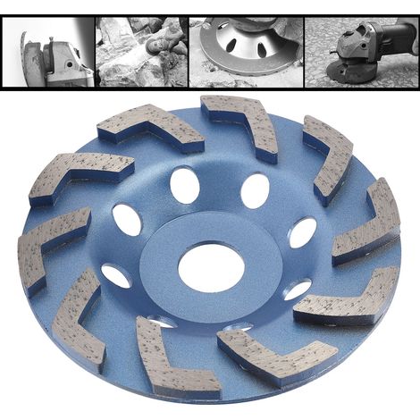 Meule diamantée bleue 125 mm à 10 dents pour béton, pierre et ciment