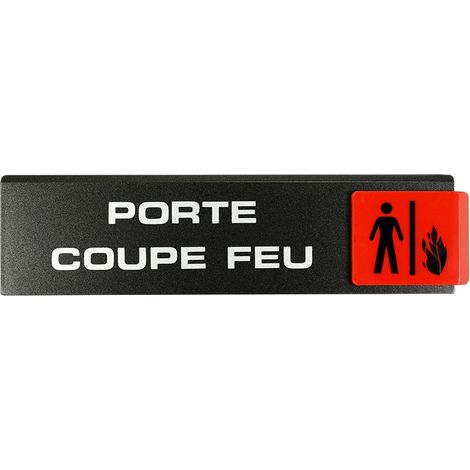 Plaque de porte Porte coupe-feu - Europe design 175x45mm - 4260822