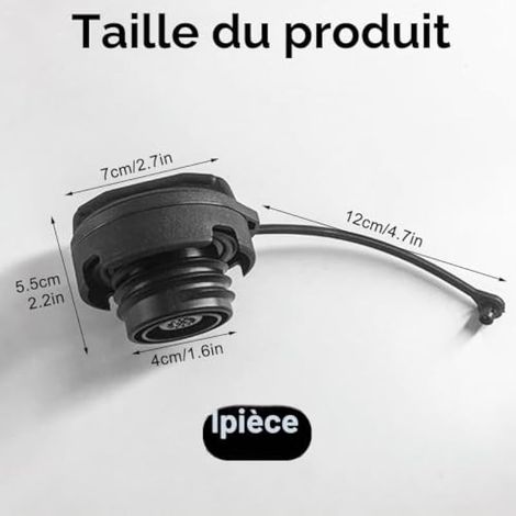 Couvercle De Réservoir Avec Sangle De Maintien, Remplacement Pour VW Polo 6R, Pour VW Golf 4/5/6, Couvercle De Carburant Universel Pour Seat, Couvercle De Réservoir De Carburant 1J0201550A 1H0201553B (1/3)
