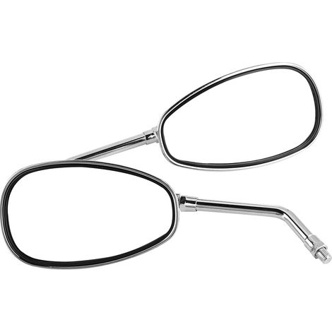 2 Rétroviseurs Moto Chrome Miroirs Latéraux Arrière Universels (1/5)