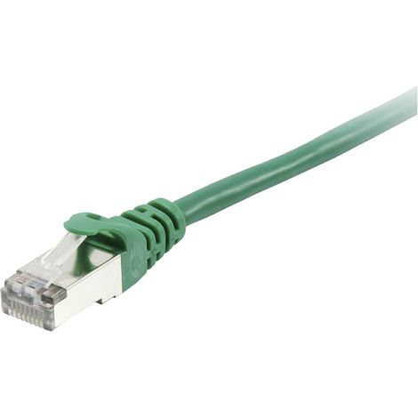 Equip 605546 RJ45 Câble réseau, câble patch CAT 6 S/FTP 10.00 m vert contacts dorés 1 pc(s) (1/4)