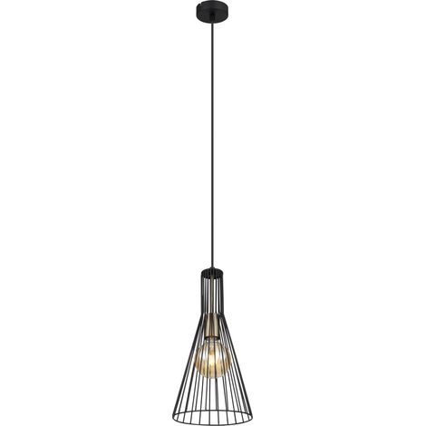 Globo - lámpara colgante - MILLI - negro - metal - Ø 20cm - E27 -