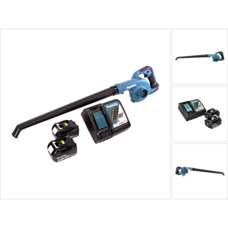 Makita DUB 186 RM soplador sin cable soplador de hojas 18 V + 2x batería 4.0 Ah + cargador