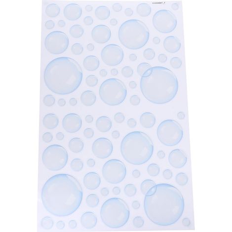 Autocollant Mural Bulles de Dessin Animé en Pvc Blanc, Résistant à L'usure, Décoration Murale Unique pour Chambre et Autres Espaces (1/5)
