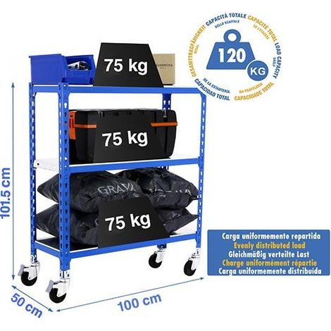 Simonrack Mensola metallica blu galvanizzata robusta