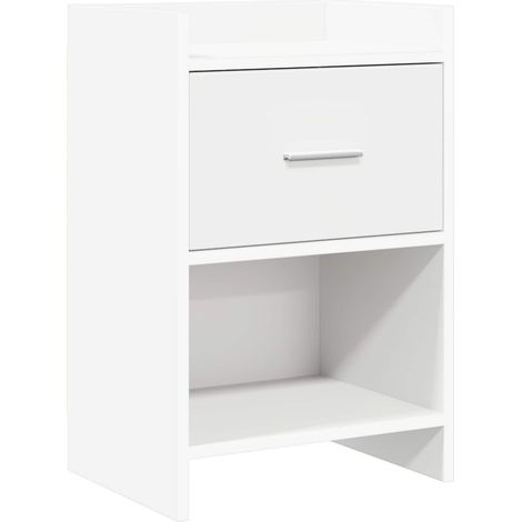 Tables de chevet Blanc 40 x 30 x 60 cm Bois d'ingénierie vidaXL (1/5)