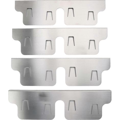 4-teiliges Set Edelstahl-Herdspaltabdeckungen, hitzebeständig, verstellbar von 35 bis 70 cm