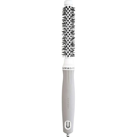 Cepillo para cabello Olivia Garden Blowout Shine - Blanco y gris, 15 mm