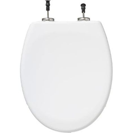 Five Simply Smart – Abattant WC 45cm blanc antibactérien – Inox & urea résine – Déclipsable et facile à nettoyer – Pour salle de bain moderne (1/3)