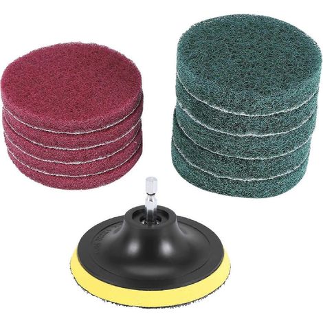 Nettoyage Perceuse 11 Pièces Brosse Polissage Set, Kit Abrasif pour Ponçage et Décapage, Outil Rotatif Multifonction (1/5)