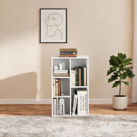 Bibliothèque blanc en panneau de particules 50 x 24 x 80 cm (1/5)