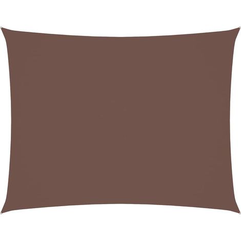 Maison Exclusive - Toldo de vela rectangular tela Oxford marrón 4 (1/5)