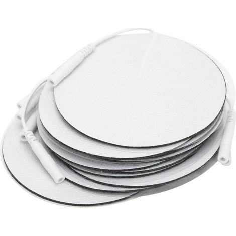 Électrodes autocollantes rondes 8 cm pour électrostimulateur TENS, non-tissé, lot de 10
