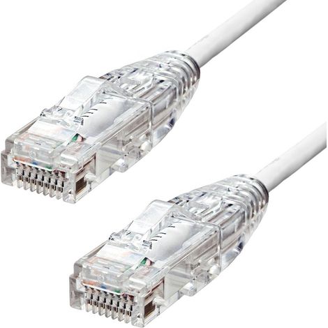 Câble Ethernet ProXtend Slim CAT6A UTP blanc 12,5 m, S-6AUTP-125W