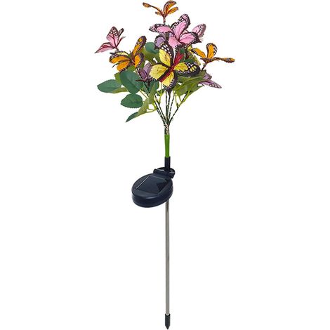 Lampe Solaire LED - Arbre Décoratif Extérieur - Éclairage de Jardin Cour ou Terrasse - Fixation au Sol - 2 V - 600 mAh - 8 H d'Autonomie - 1 Pièce (1/5)