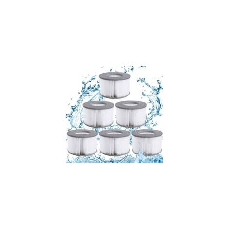 6 Pièces de Remplacement MSPA, bain à Remous accessoires pour Spa MSPA Filtre de Remplacement filtre à eau,d'un bain à Remous,pour MSPA FD2089 les Piscines Gonflables (1/5)