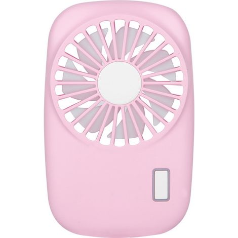 Mini ventilateur portable puissant, petit, personnel, vitesse réglable, rechargeable par USB, refroidissement - Rose
