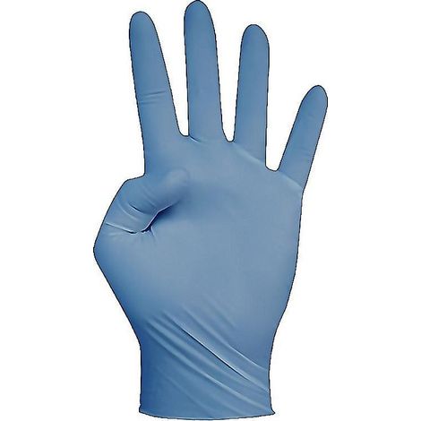 GUANTE NITRILO AZUL SIN P0LVO T8-9-L (1/3)