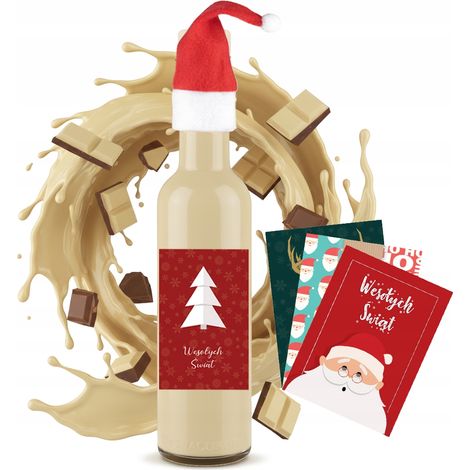 FUTURA FLASCHE 250ml Weihnachtsset FLASCHENETIKETT VERSCHLUSS für Liköre