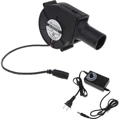 Souffleur BBQ 12V Portable pour Cuisson Bois – Réglage de Vitesse, 33mm, Usage Extérieur, Ventilateur de Poêle à Bois