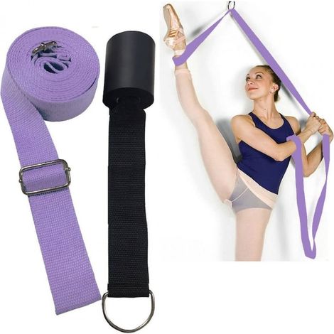 Bande de résistance ajustable en coton durable pour le yoga, les étirements et la rééducation. (1/5)