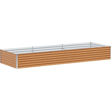 Garden Raised Bed 290 x 100 x 36 cm Galvanised Steel vidaXL