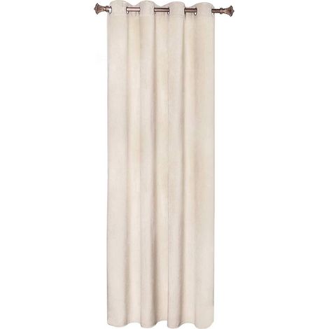 WOLTU Verdunklungsgardine mit Ösen in vielen Farben, (1 Stück) beige 140x245 cm (1/5)