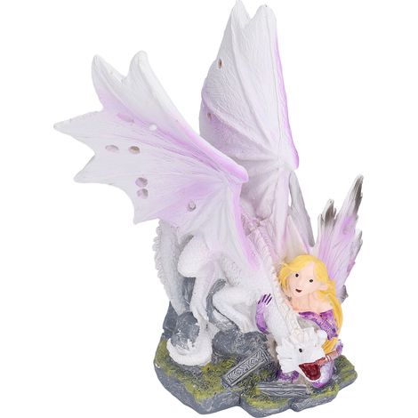 Statuette de Dragon Girl en Résine pour Décor Bureau et Chambre, Idée Cadeau Décoration Salon