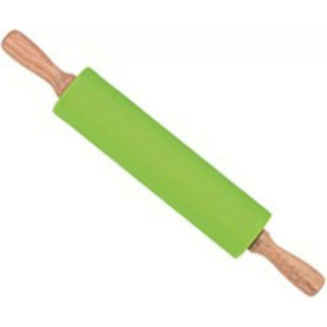 Rouleau À Pâtisserie - Silicone Alimentaire - 23 Cm - Poignée Bois - Pour Enfants - Lot De 2 (1/4)