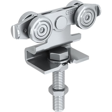 Slid'Up By Mantion – Lot de 2 montures en acier zingué – Galets à roulements à billes – Pour rail SLID'UP 2000 – Charge max 80 kg – Dimensions 100 x 30 x 90 mm (1/3)