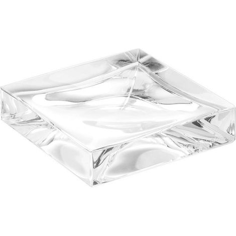Porte-savon KARTELL BOXY 105 x 105 x 25 mm cristal clair LAUFEN