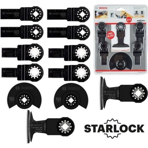 Bosch 12 Piece Universal Starlock Multi Tool Blade Set Wood Metal HCS Plunge (1/5)