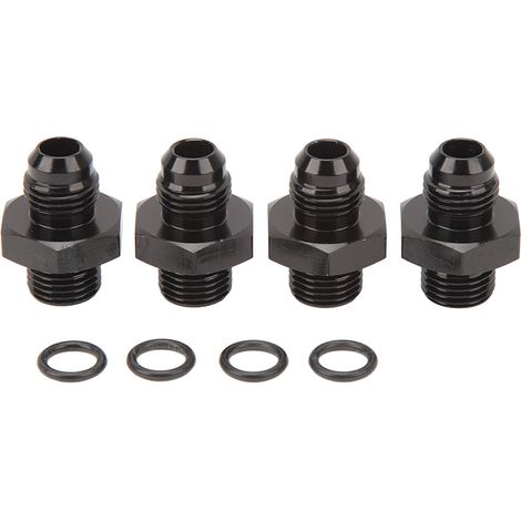 4 raccords mâles ORB 1500PSI en alliage d'aluminium, adaptateur O-Ring multifonction 6AN pour rampe d'injection, refroidisseur d'huile et pompe à carburant (1/5)